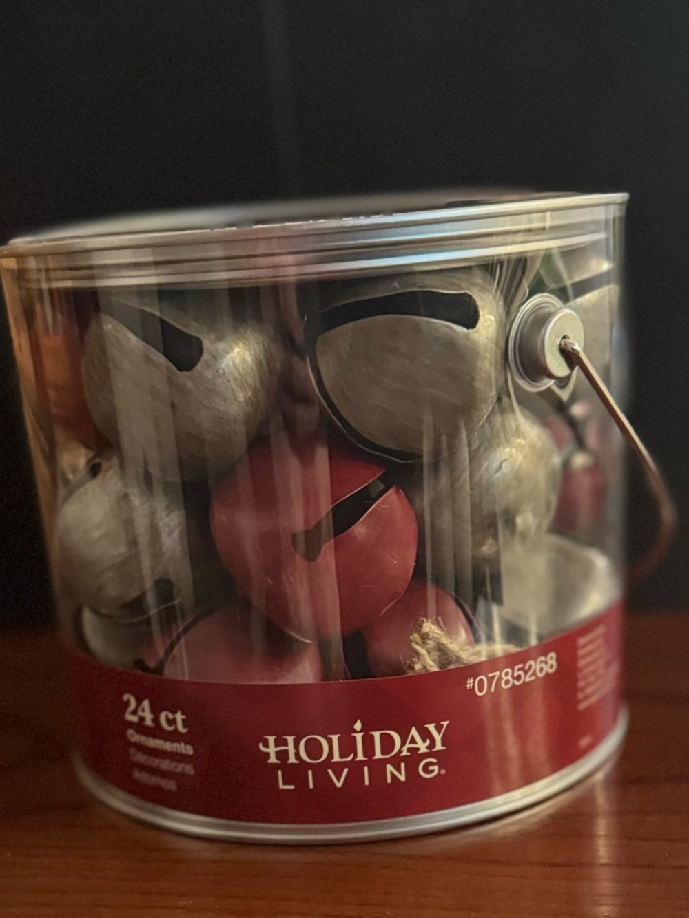 Red and Gold Metal Bell Ornament Set by Holiday Living-24 Ct. NWT